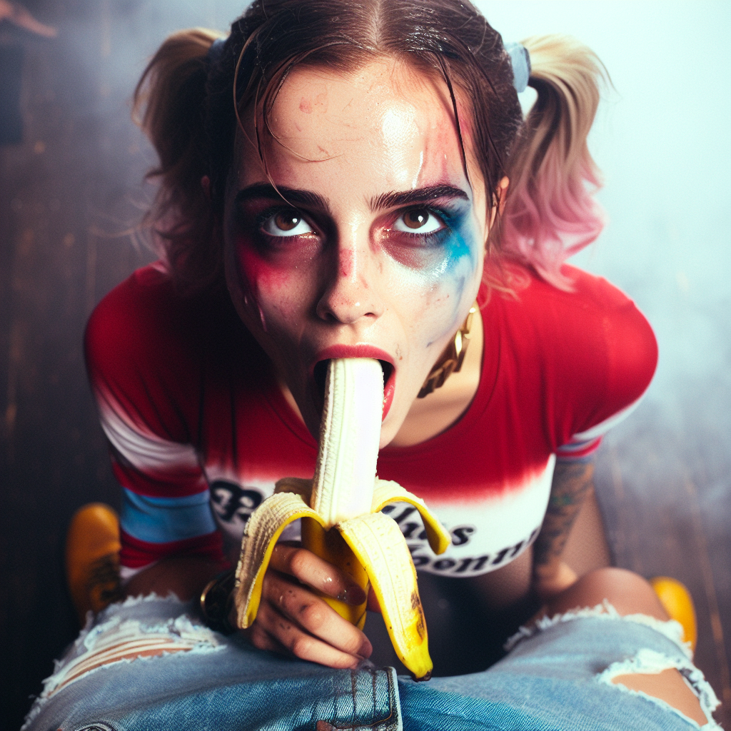 HVWVJjru Emma Watson as Harley Quinn banana gens 01.png